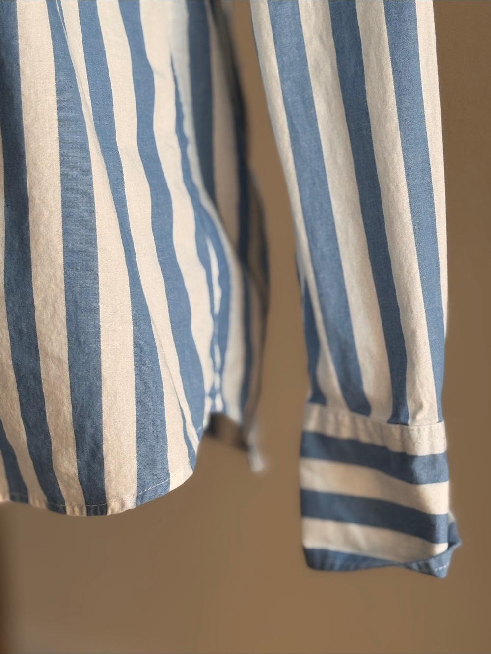 J.Crew Blue White Striped Button Front Shirt Cotton Stretch Women’s Small - Picture 5 of 11